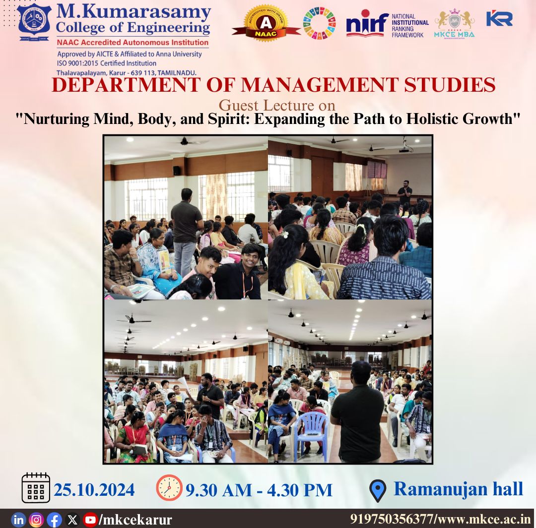 Guest Lecture on  “Navigating mind, body and Spirit: Expanding Path in Holistic Growth”